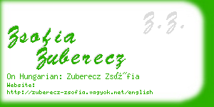 zsofia zuberecz business card